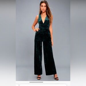 Lost & Wander Forest Green Jumpsuit Women’s size Small New With Tags